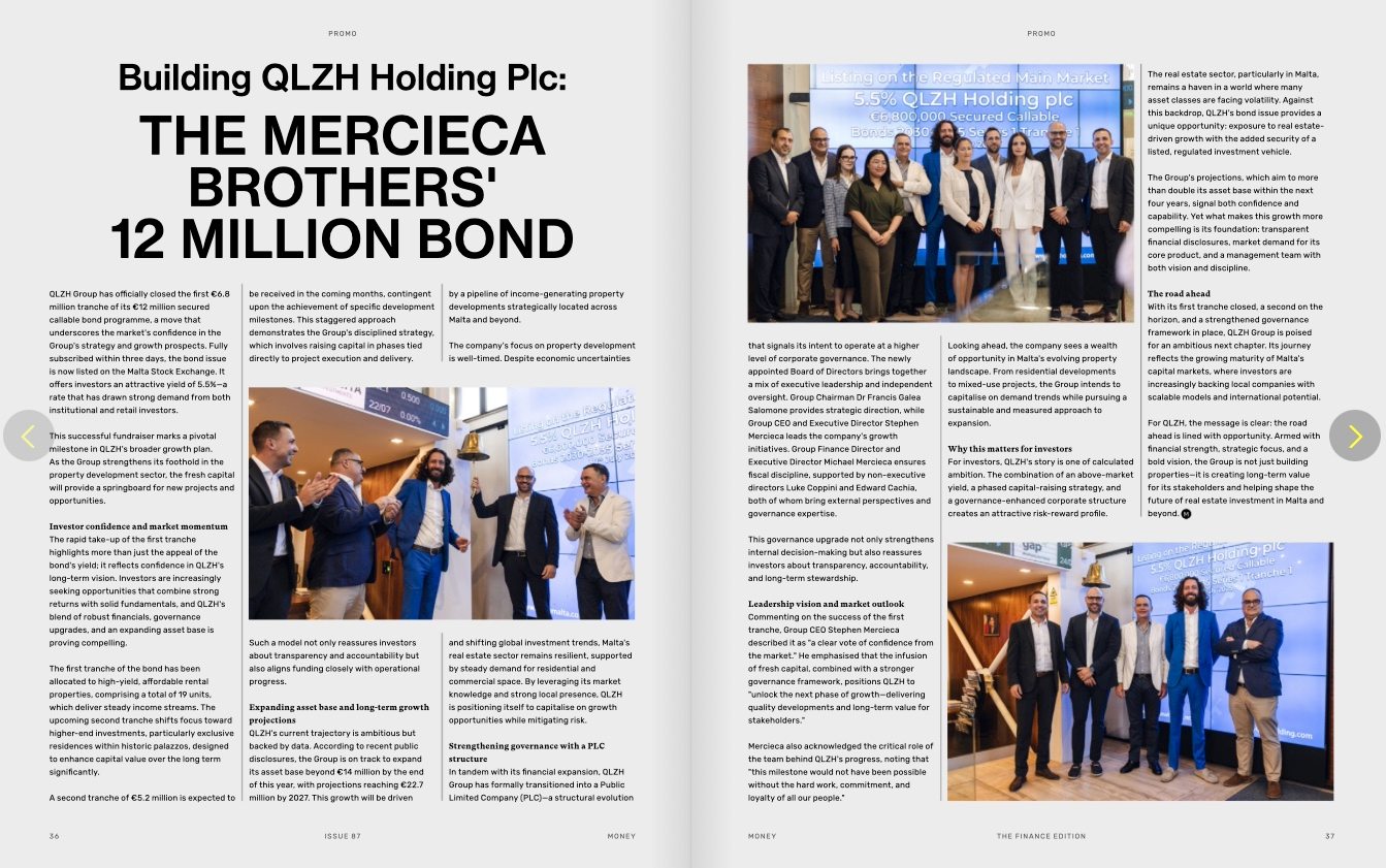 Big news! Our €12 million bond and growth story have been featured in Money Magazine (Facebook announcement)